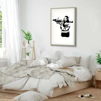 Obraz - Banksy Mona Lisa with Rocket Launcher (1-częściowy) pionowy - obrazek 6
