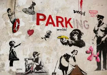 Fototapeta - Kolaż graffiti (Banksy) - obrazek 6