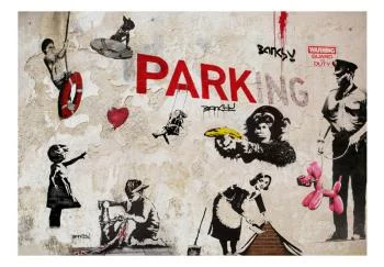 Fototapeta wodoodporna - Kolaż graffiti (Banksy) - obrazek 2