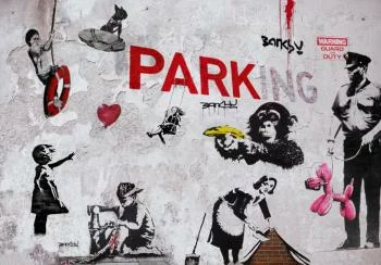 Fototapeta - Różnorodność graffity (Banksy) - obrazek 6