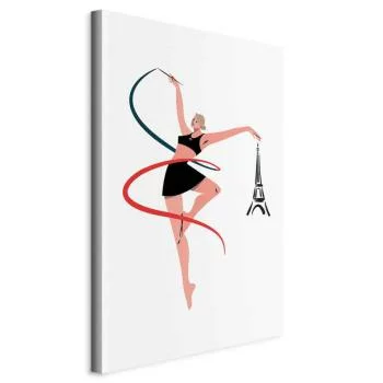 Obraz - Gimnastyka artystyczna - ilustracja kobiety z szarfą