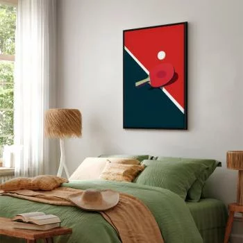 Obraz - Tenis stołowy - rakietka i piłeczka na stole - obrazek 6