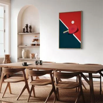 Obraz - Tenis stołowy - rakietka i piłeczka na stole - obrazek 7