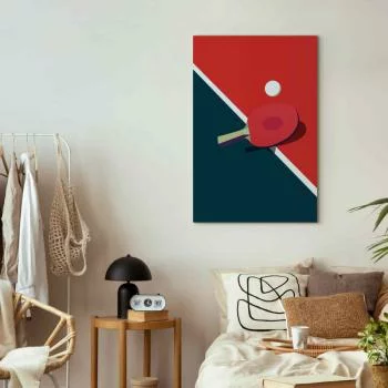 Obraz - Tenis stołowy - rakietka i piłeczka na stole - obrazek 6