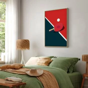 Obraz - Tenis stołowy - rakietka i piłeczka na stole - obrazek 6