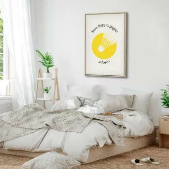Obraz - Lotka do badmintona na tle żółtego koła - obrazek 6