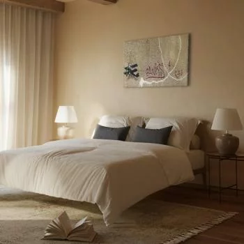 Obraz - Samolot Banksy (1-częściowy) - graffiti czerwone napisy na tle muralu - obrazek 6