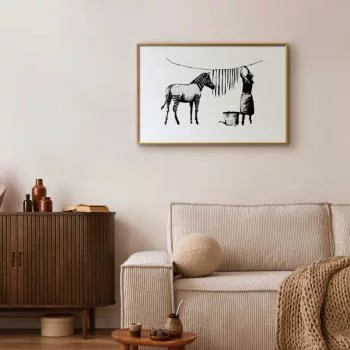 Plakat - Banksy: Pranie zebry - obrazek 2