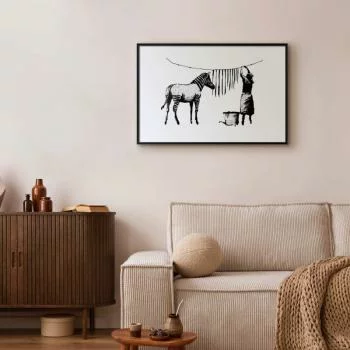 Plakat - Banksy: Pranie zebry - obrazek 2