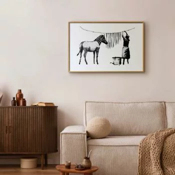 Plakat - Banksy: Pranie zebry - obrazek 2