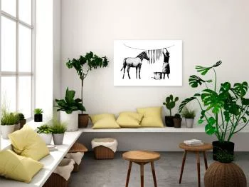 Obraz - Banksy: Pranie zebry (1-częściowy) szeroki - obrazek 2