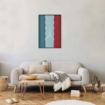 Plakat - Ilustracja basenu na tle flagi Francji - obrazek 2
