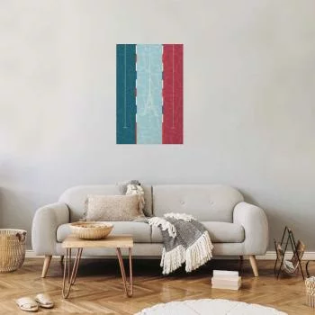Plakat - Ilustracja basenu na tle flagi Francji - obrazek 2