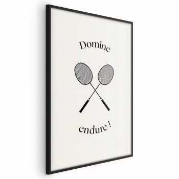 Plakat - Letnie igrzyska - rakiety do badmintona na białym tle