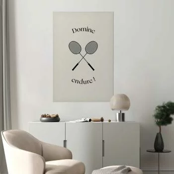 Plakat - Letnie igrzyska - rakiety do badmintona na białym tle - obrazek 2