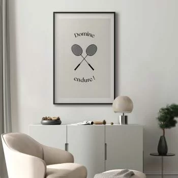 Plakat - Letnie igrzyska - rakiety do badmintona na białym tle - obrazek 2
