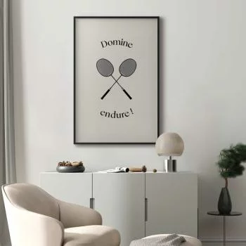 Plakat - Letnie igrzyska - rakiety do badmintona na białym tle - obrazek 2