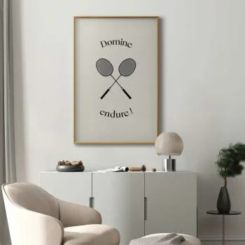 Plakat - Letnie igrzyska - rakiety do badmintona na białym tle - obrazek 2