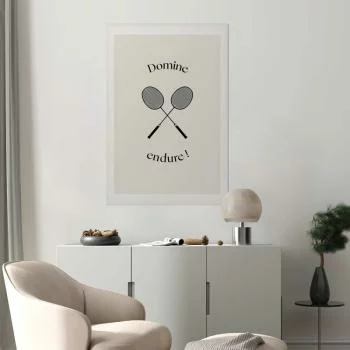 Plakat - Letnie igrzyska - rakiety do badmintona na białym tle - obrazek 2
