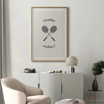 Plakat - Letnie igrzyska - rakiety do badmintona na białym tle - obrazek 2