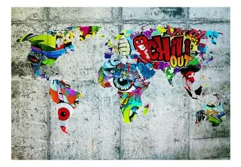Fototapeta wodoodporna - Mapa - Graffiti - obrazek 2