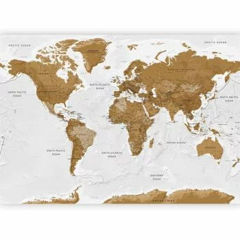 Fototapeta - Mapa świata: Białe oceany - obrazek 5