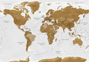 Fototapeta - Mapa świata: Białe oceany - obrazek 6