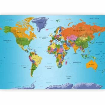 Fototapeta - Mapa świata: Kolorowa geografia - obrazek 5