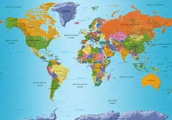 Fototapeta - Mapa świata: Kolorowa geografia - obrazek 6