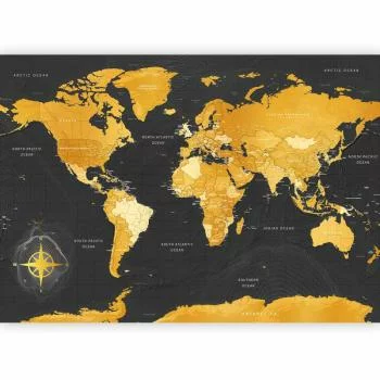 Fototapeta - Mapa: Złoty świat - obrazek 5
