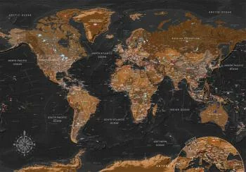 Fototapeta - Świat: Stylowa mapa - obrazek 6