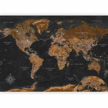 Fototapeta - Świat: Stylowa mapa - obrazek 5
