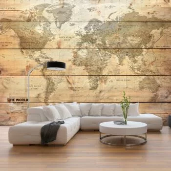 Fototapeta - Mapa na deskach - obrazek 2