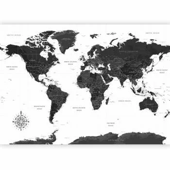 Fototapeta - Czarno-biała mapa - obrazek 5