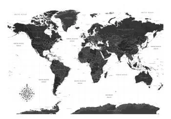 Fototapeta wodoodporna - Czarno-biała mapa - obrazek 2