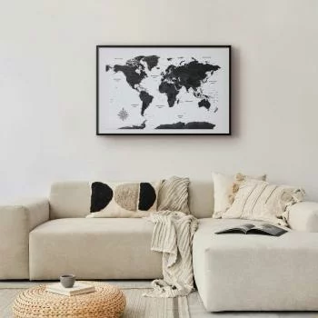 Plakat - Monochromatyczna mapa - obrazek 2