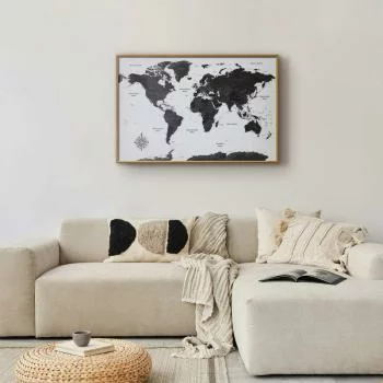 Plakat - Monochromatyczna mapa - obrazek 5