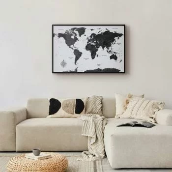 Plakat - Monochromatyczna mapa - obrazek 2