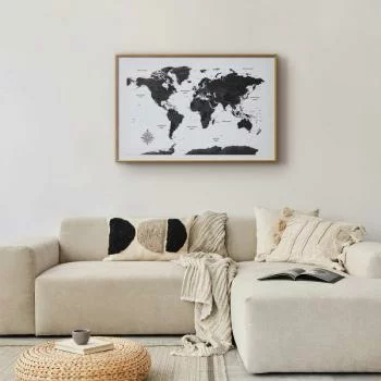 Plakat - Monochromatyczna mapa - obrazek 5