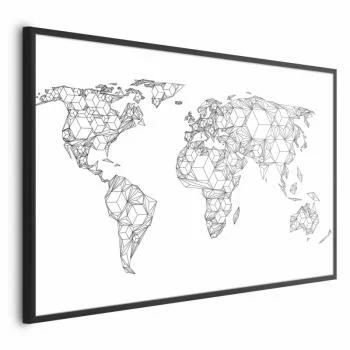 Plakat - Geometryczna mapa