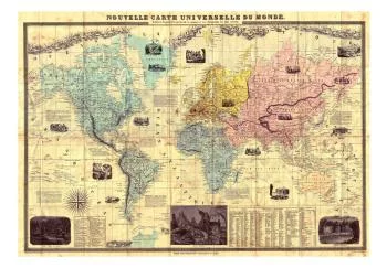 Fototapeta - Nouvelle Carte Universelle Du Monde - obrazek 2