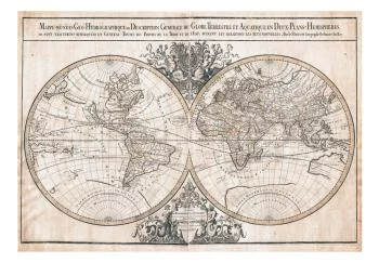 Fototapeta - Mappe-Monde Geo-Hydrographique - obrazek 2