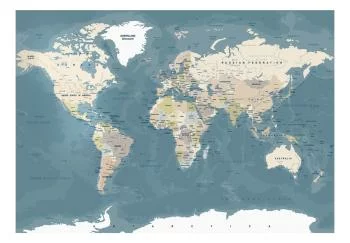 Fototapeta wodoodporna - Mapa świata vintage - obrazek 2