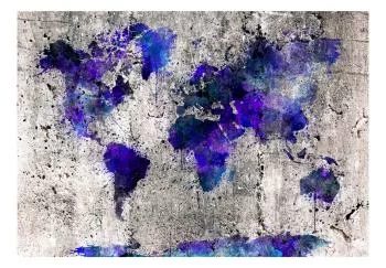 Fototapeta wodoodporna - Mapa świata: kleksy - obrazek 2