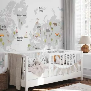 Fototapeta - Minimalistyczna Mapa do pokoju dziecięcego - obrazek 5