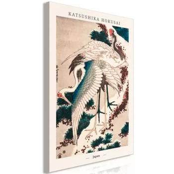 Obraz - Japońskie żurawie (1-częściowy) pionowy - obrazek 2