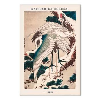 Obraz - Japońskie żurawie (1-częściowy) pionowy - obrazek 2