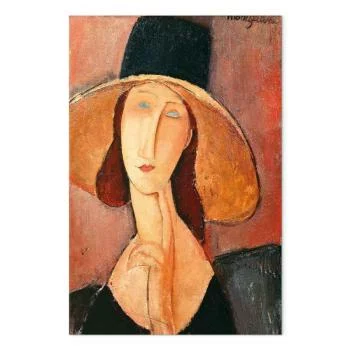 Obraz - Amedeo Modigliani – Portret Jeanne Hebuterne w dużym kapeluszu - obrazek 2