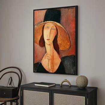 Obraz - Amedeo Modigliani – Portret Jeanne Hebuterne w dużym kapeluszu - obrazek 5