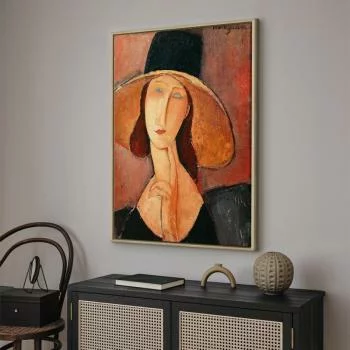 Obraz - Amedeo Modigliani – Portret Jeanne Hebuterne w dużym kapeluszu - obrazek 5